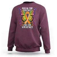 Break The Silence End The Violence Teen Dating Violence Sweatshirt - Wonder Print Shop