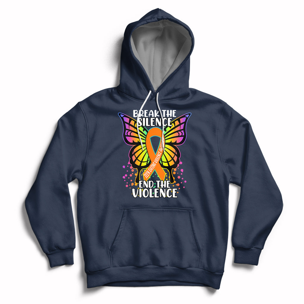 Break The Silence End The Violence Teen Dating Violence Hoodie - Wonder Print Shop