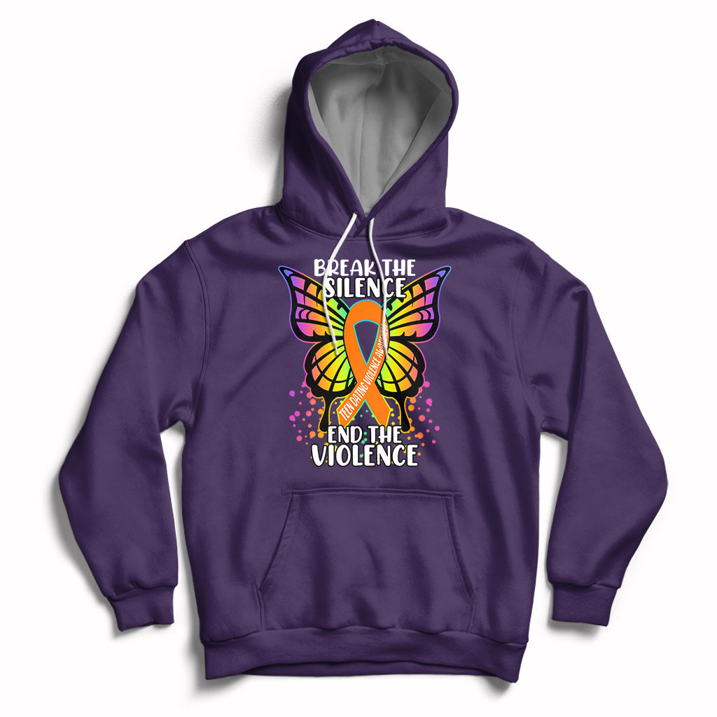 Break The Silence End The Violence Teen Dating Violence Hoodie - Wonder Print Shop