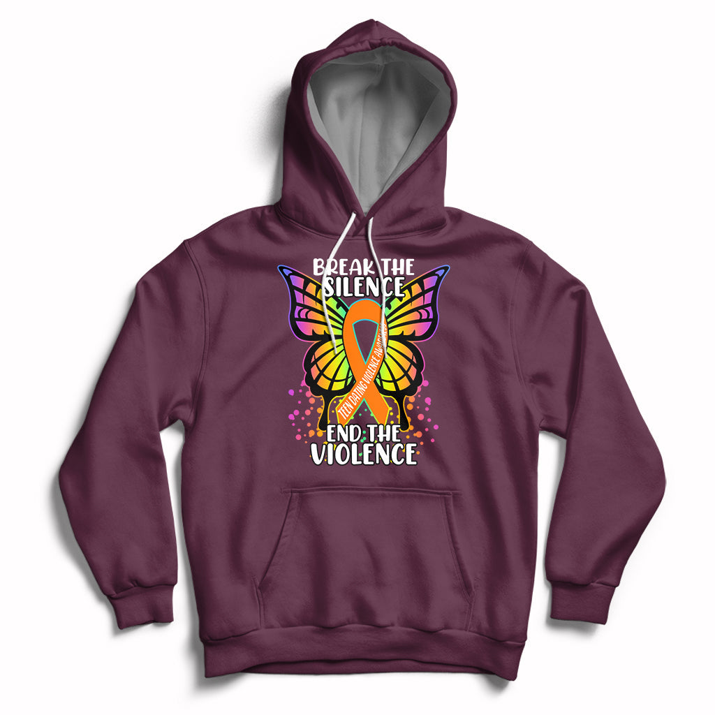 Break The Silence End The Violence Teen Dating Violence Hoodie - Wonder Print Shop