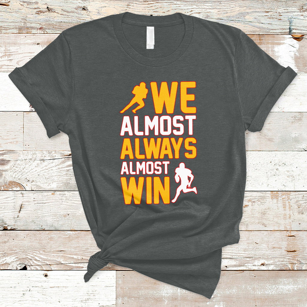 Retro We Almost Always Almost Win Football Season Yellow T-Shirt - Wonder Print Shop