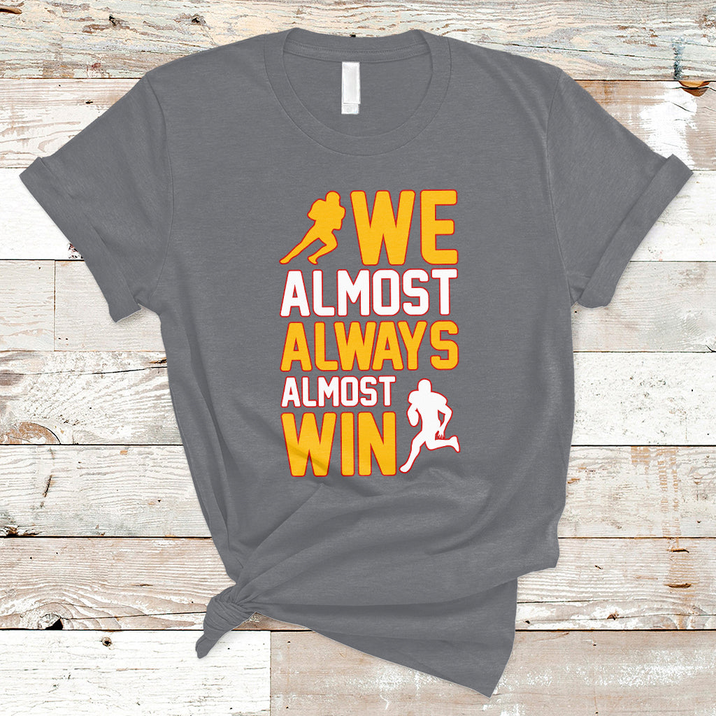 Retro We Almost Always Almost Win Football Season Yellow T-Shirt - Wonder Print Shop