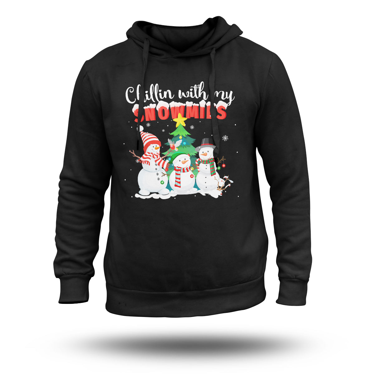 Chillin With My Snowmies Cute Snowman Christmas, Snowmies Christmas Holiday Hoodie - Wonder Print Shop