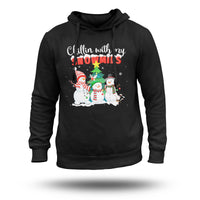 Chillin With My Snowmies Cute Snowman Christmas, Snowmies Christmas Holiday Hoodie - Wonder Print Shop