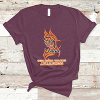 Say No To Violence We Wear Orange Support Squad Fight Abuse T-Shirt - Wonder Print Shop
