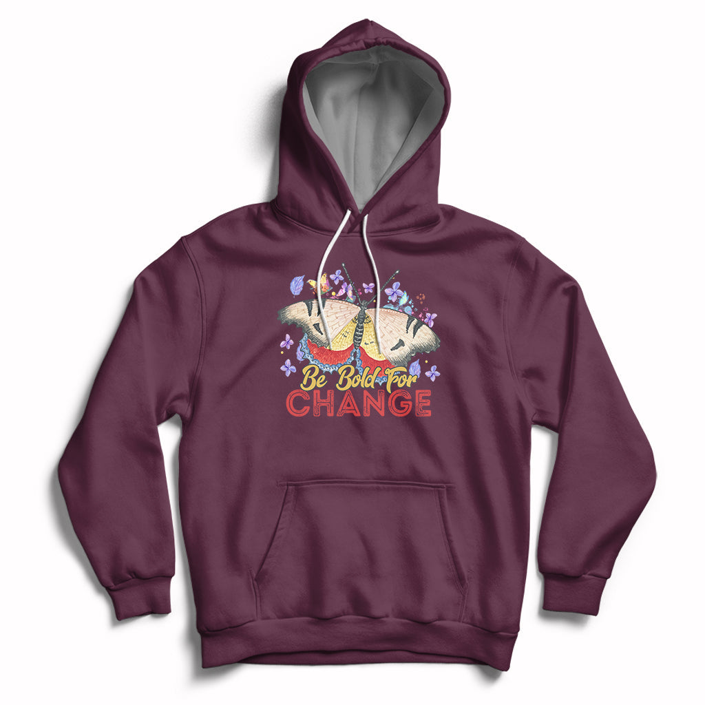 Be Bold For Change Happy Women's Day 8th March Butterfly Hoodie - Wonder Print Shop