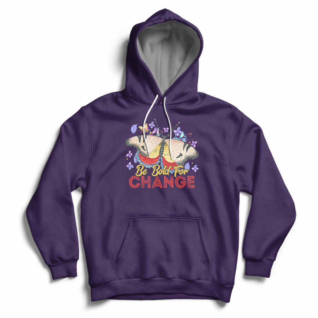 Be Bold For Change Happy Women's Day 8th March Butterfly Hoodie - Wonder Print Shop