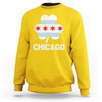Chicago Flag Shamrock Irish Pride St Patrick's Day Chicago Celebrate Sweatshirt - Wonder Print Shop