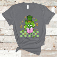 Shamrock Reading Books St Patrick's Day Nerd Clover Reader T Shirt - Wonder Print Shop