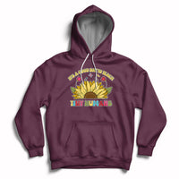 Maroon kids sunflower graphic hoodie with front pocket and drawstring hood