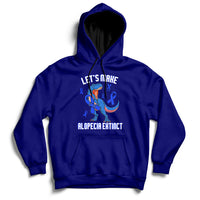 Alopecia Awareness Let's Make Alopecia Extinct Blue Ribbon Hoodie - Wonder Print Shop