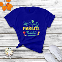 Cupid's Favorite Teacher Groovy Retro Valentine's Day Funny T Shirt - Wonder Print Shop