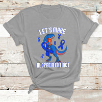 Alopecia Awareness Let's Make Alopecia Extinct Blue Ribbon T Shirt - Wonder Print Shop