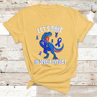 Alopecia Awareness Let's Make Alopecia Extinct Blue Ribbon T Shirt - Wonder Print Shop