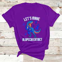 Alopecia Awareness Let's Make Alopecia Extinct Blue Ribbon T Shirt - Wonder Print Shop