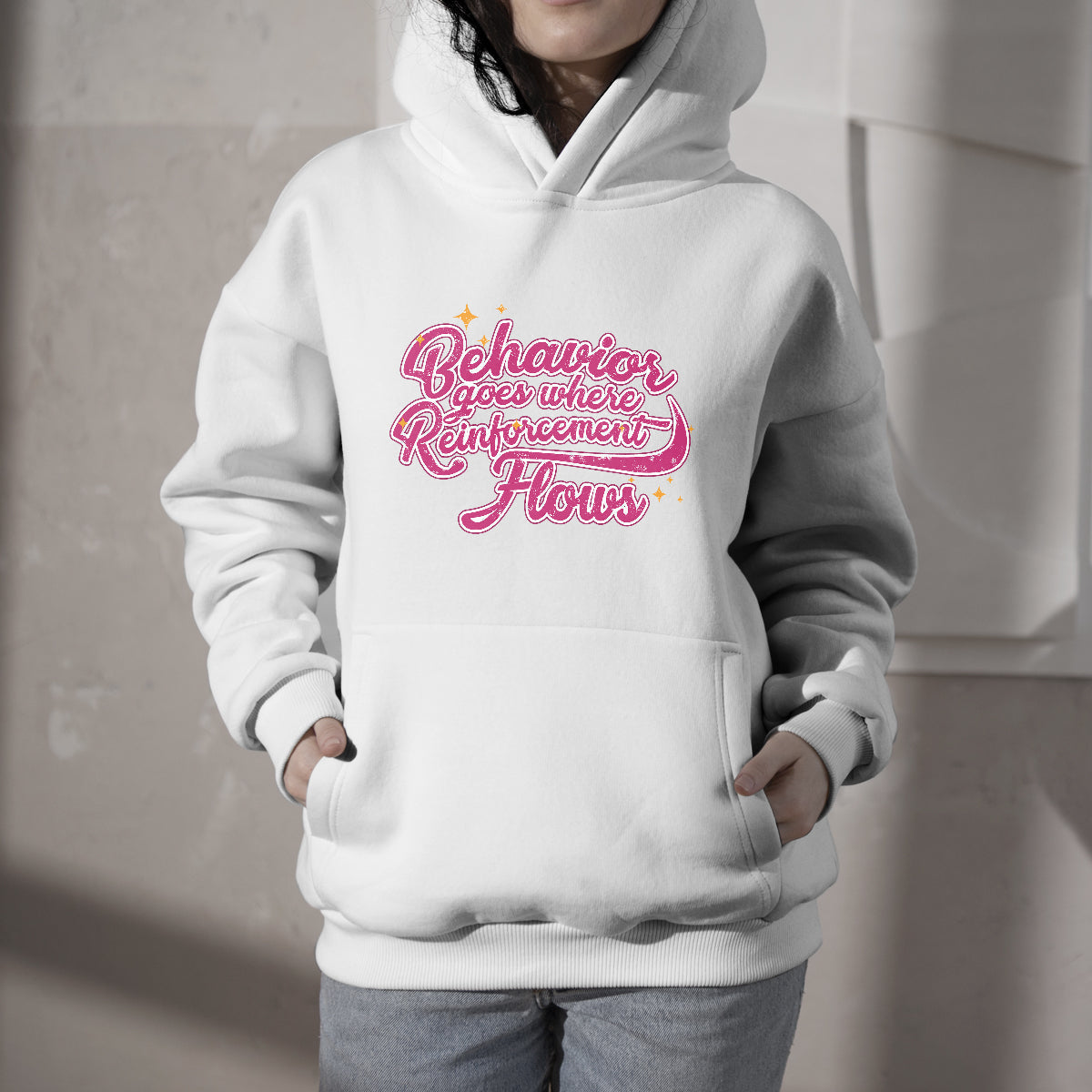 Behavior Goes Where Reinforcement Flows Behavior Analyst, Awareness Hoodie - Wonder Print Shop
