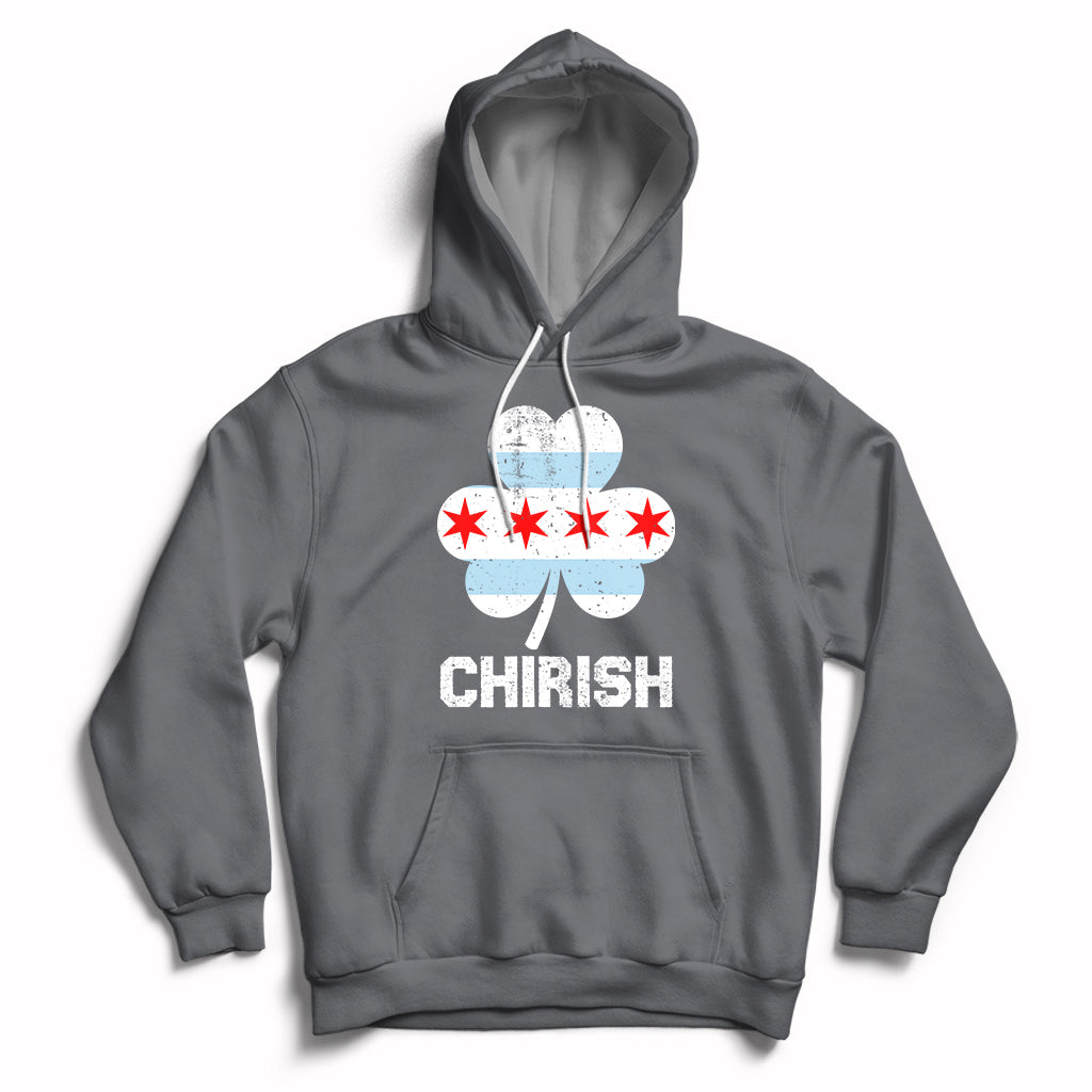 Chirish Flag Shamrock Irish Pride St Patrick's Day Chicago Celebrate Hoodie - Wonder Print Shop
