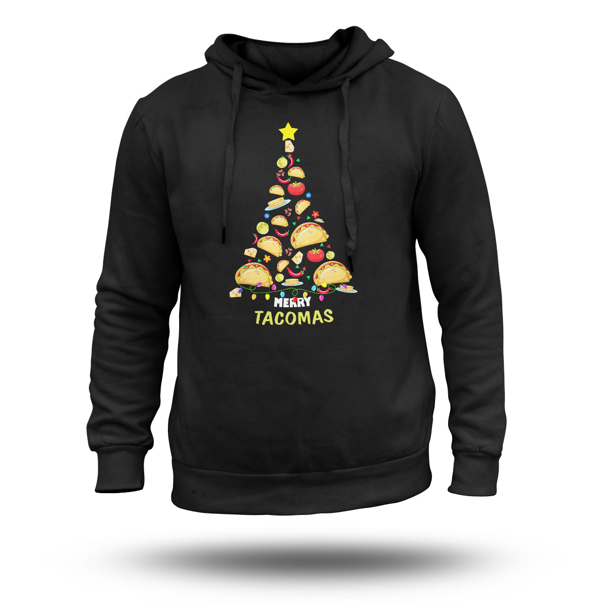 Funny Merry Tacomas Ugly Christmas Tree Xmas, Christmas Tree Hoodie - Wonder Print Shop