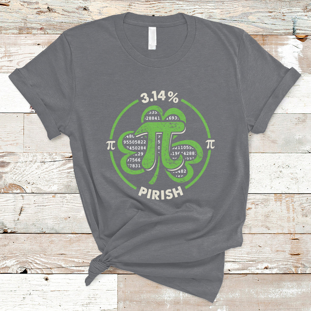 Pi Day St. Patrick's 3.14 Irish Funny Pirish Math Number Pi T Shirt - Wonder Print Shop