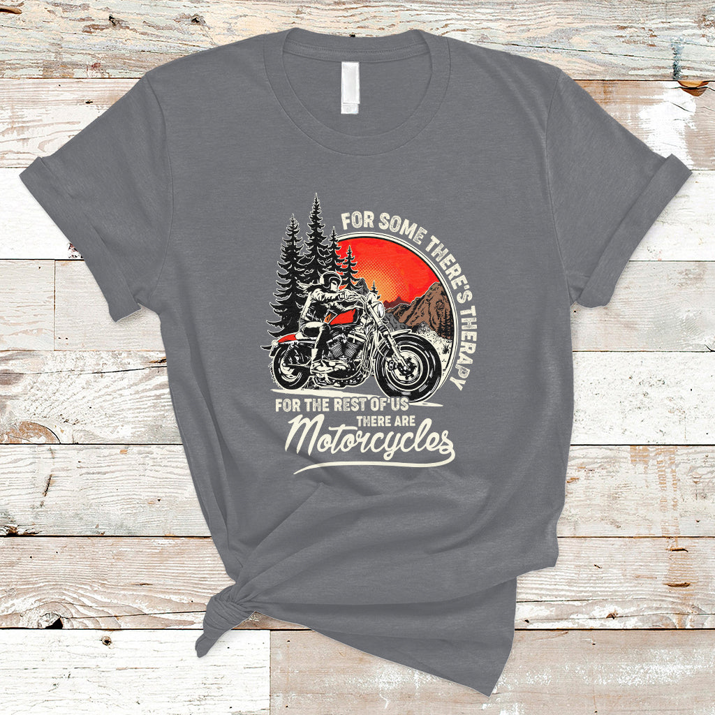 Funny Motorcycles Therapy Motorcycle Rider Biker Wind Therapy T-Shirt - Wonder Print Shop