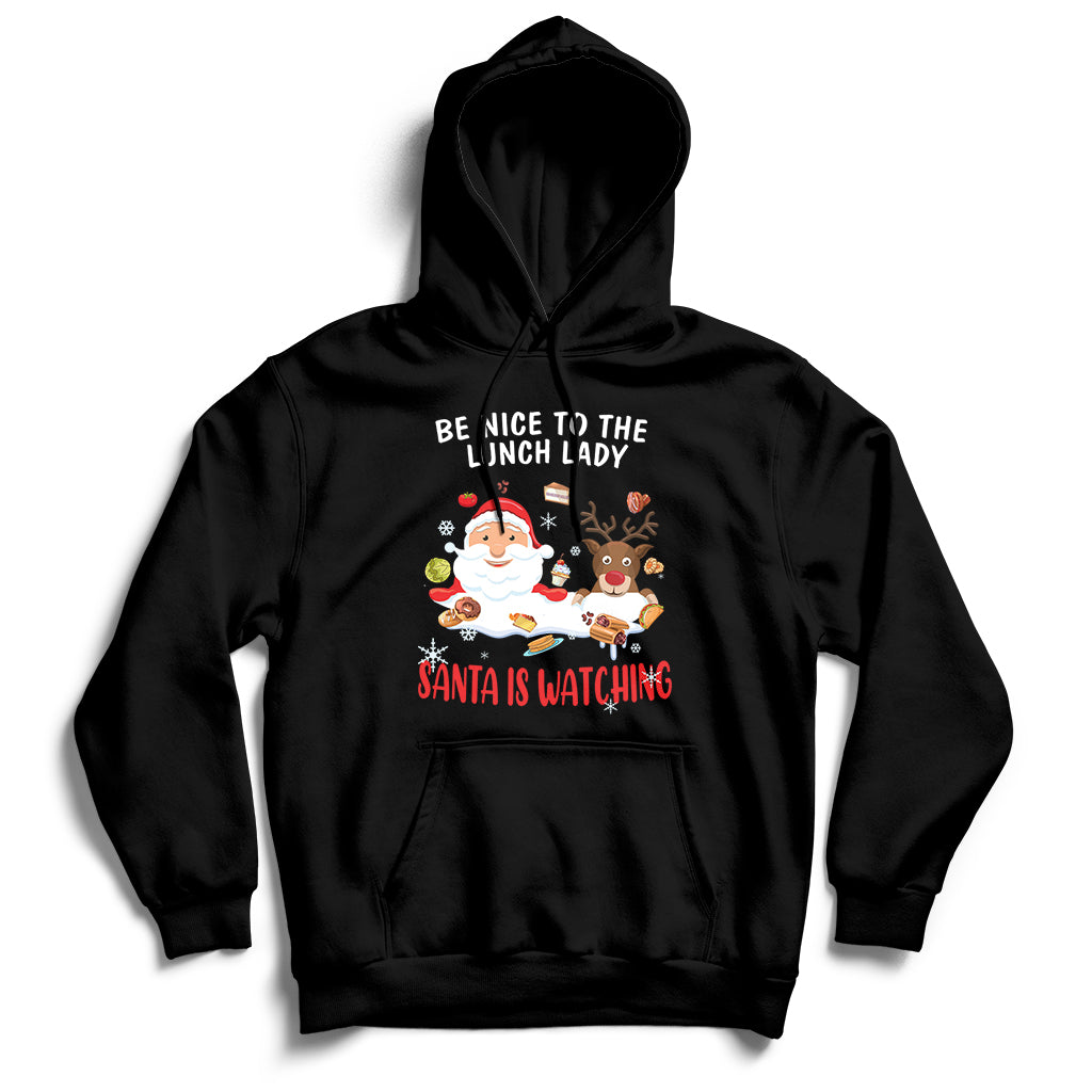 Funny Cafeteria Squad Crew Christmas School Lunch Lady Xmas Hoodie - Wonder Print Shop