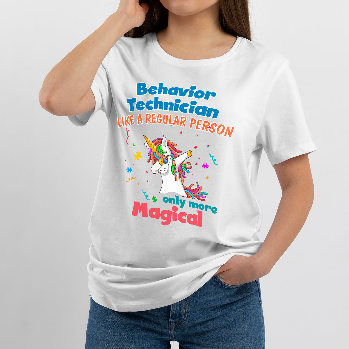 Behavior Technician Magical Behavioral Tech RBT, Awareness T Shirt - Wonder Print Shop