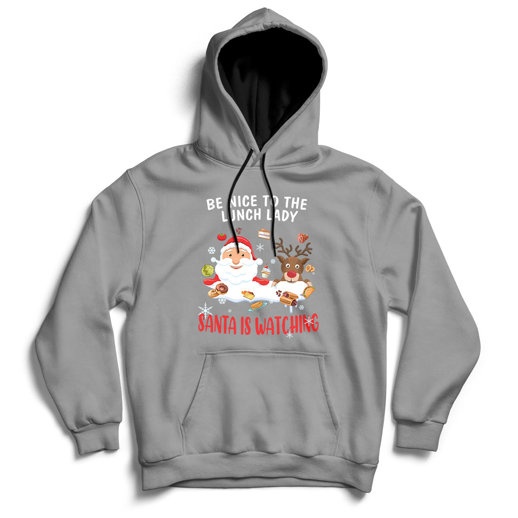 Funny Cafeteria Squad Crew Christmas School Lunch Lady Xmas Hoodie - Wonder Print Shop