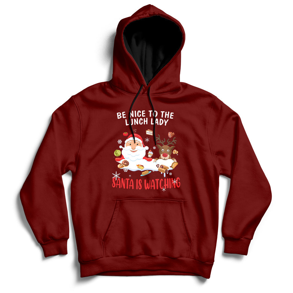 Funny Cafeteria Squad Crew Christmas School Lunch Lady Xmas Hoodie - Wonder Print Shop