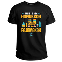 This is My Hanukkah Pajamakah Funny Jewish Menorah Pajama, Hanukkah Holiday T Shirt - Wonder Print Shop