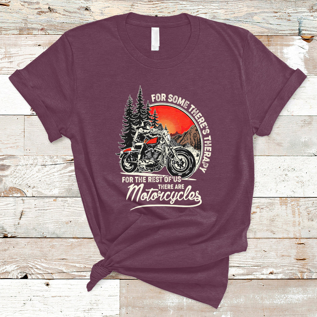 Funny Motorcycles Therapy Motorcycle Rider Biker Wind Therapy T-Shirt - Wonder Print Shop