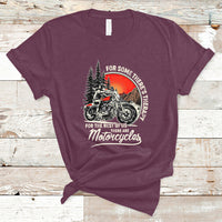 Funny Motorcycles Therapy Motorcycle Rider Biker Wind Therapy T-Shirt - Wonder Print Shop