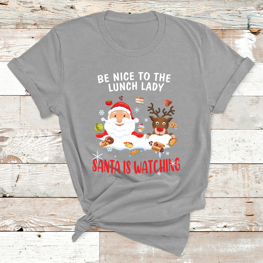 Funny Cafeteria Squad Crew Christmas School Lunch Lady Xmas T Shirt - Wonder Print Shop