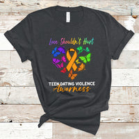 Love Shouldnot Hurt Teen Dating Violence Warrior Butterflies T-Shirt - Wonder Print Shop