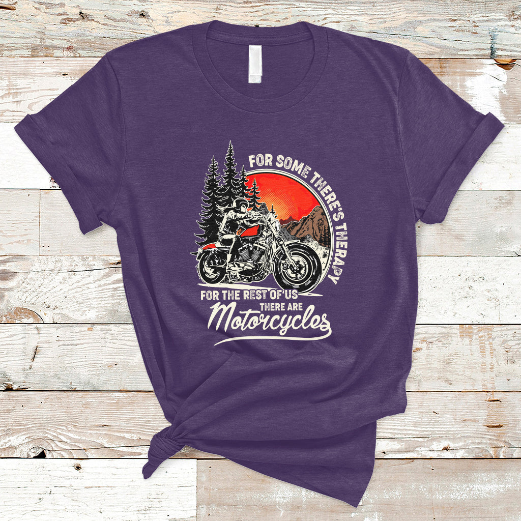 Funny Motorcycles Therapy Motorcycle Rider Biker Wind Therapy T-Shirt - Wonder Print Shop