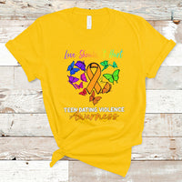 Love Shouldnot Hurt Teen Dating Violence Warrior Butterflies T-Shirt - Wonder Print Shop
