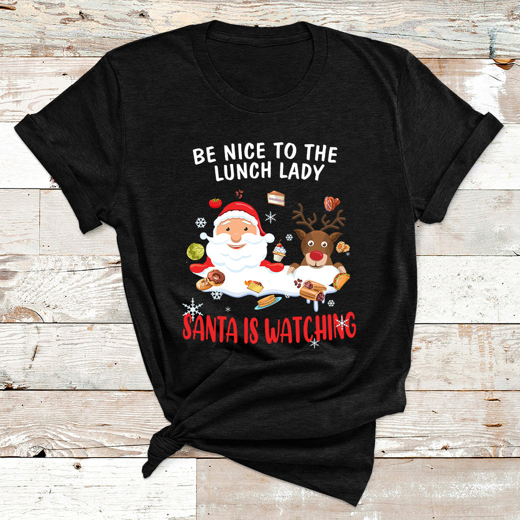 Funny Cafeteria Squad Crew Christmas School Lunch Lady Xmas T Shirt - Wonder Print Shop
