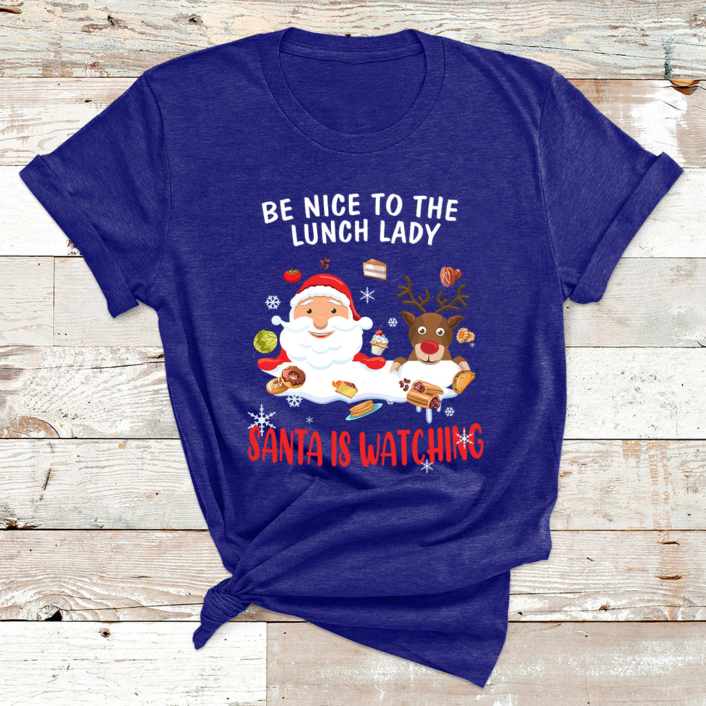 Funny Cafeteria Squad Crew Christmas School Lunch Lady Xmas T Shirt - Wonder Print Shop