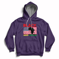 Black And Proud African American Pride Us Flag Africa Map Hoodie - Wonder Print Shop