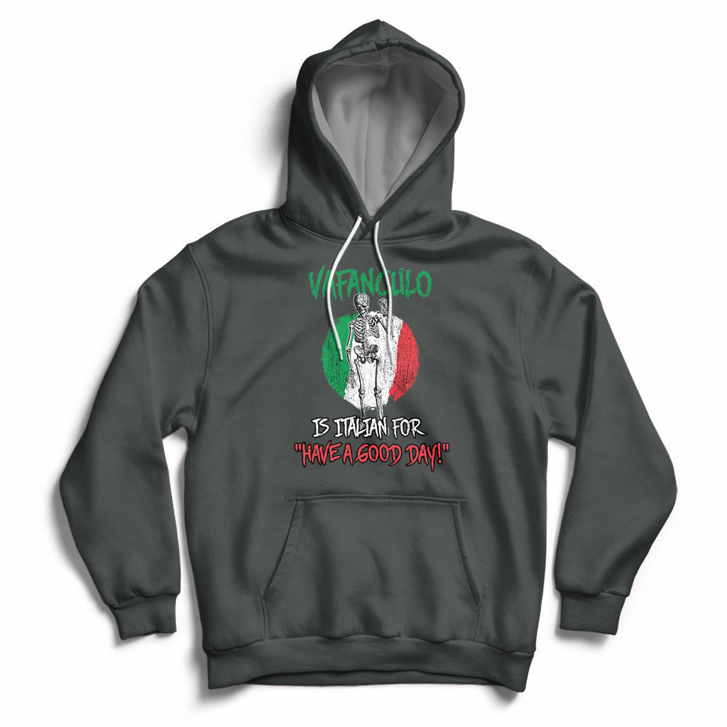 Vaffanculo Is Italian For Have A Good Day Funny Sarcastic Italian Saying Slang Italia Flag Italian Pride Hoodie - Wonder Print Shop