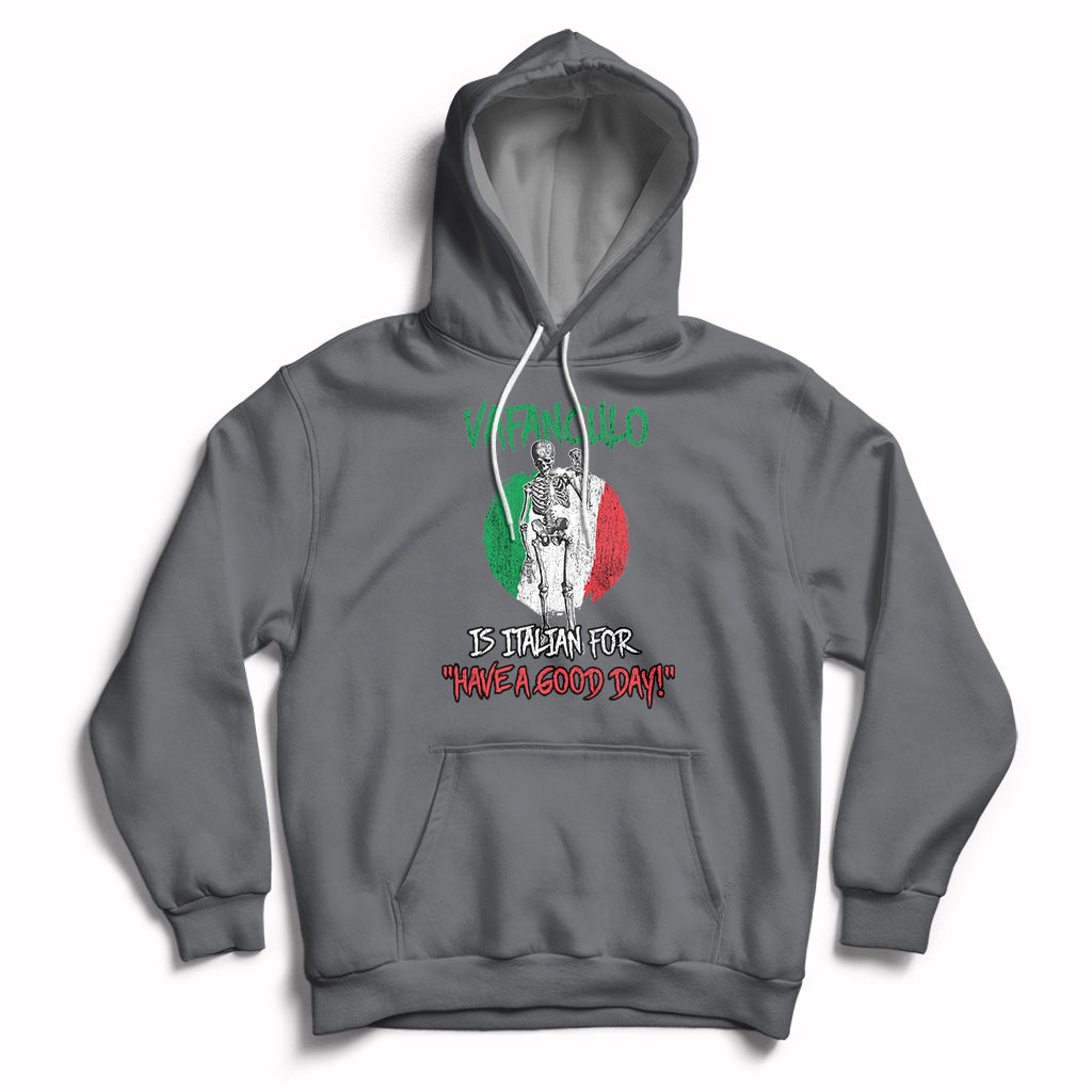 Vaffanculo Is Italian For Have A Good Day Funny Sarcastic Italian Saying Slang Italia Flag Italian Pride Hoodie - Wonder Print Shop