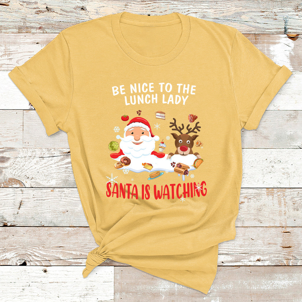 Funny Cafeteria Squad Crew Christmas School Lunch Lady Xmas T Shirt - Wonder Print Shop