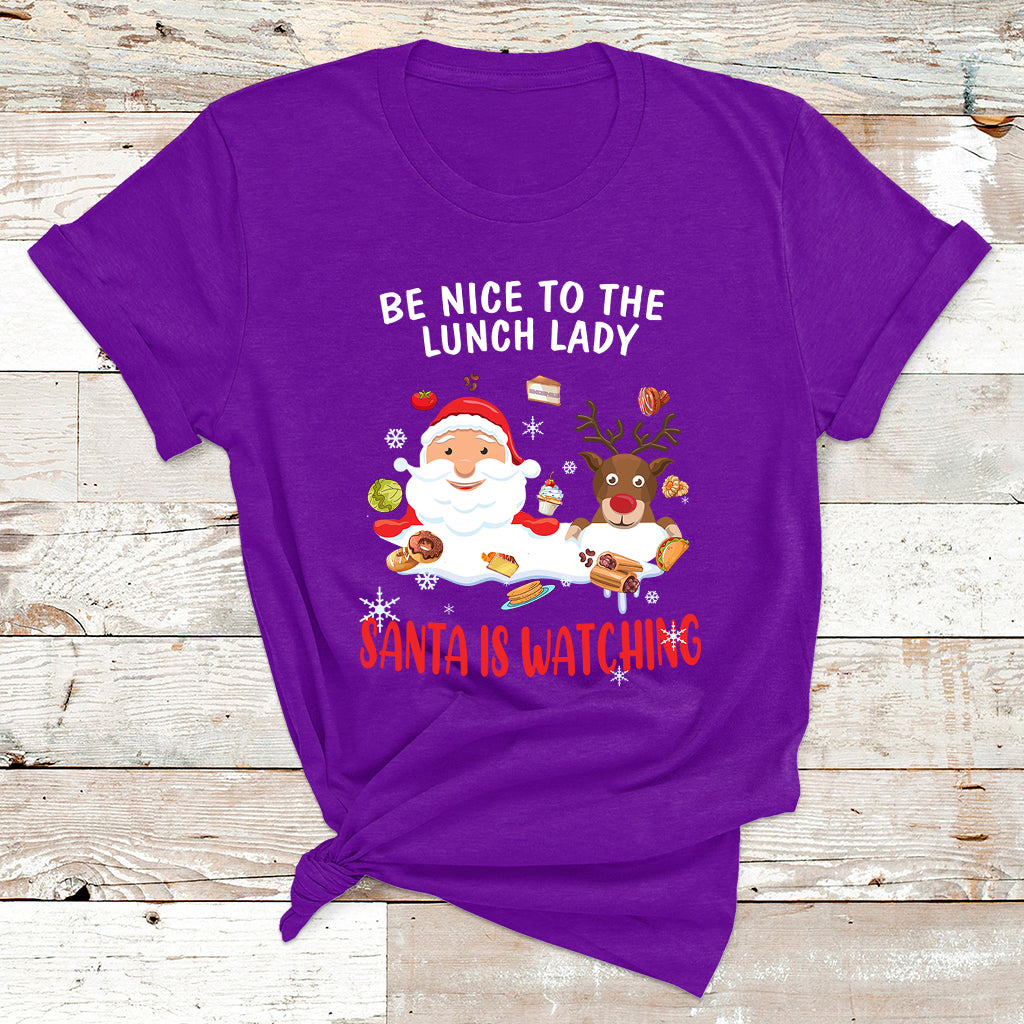 Funny Cafeteria Squad Crew Christmas School Lunch Lady Xmas T Shirt - Wonder Print Shop