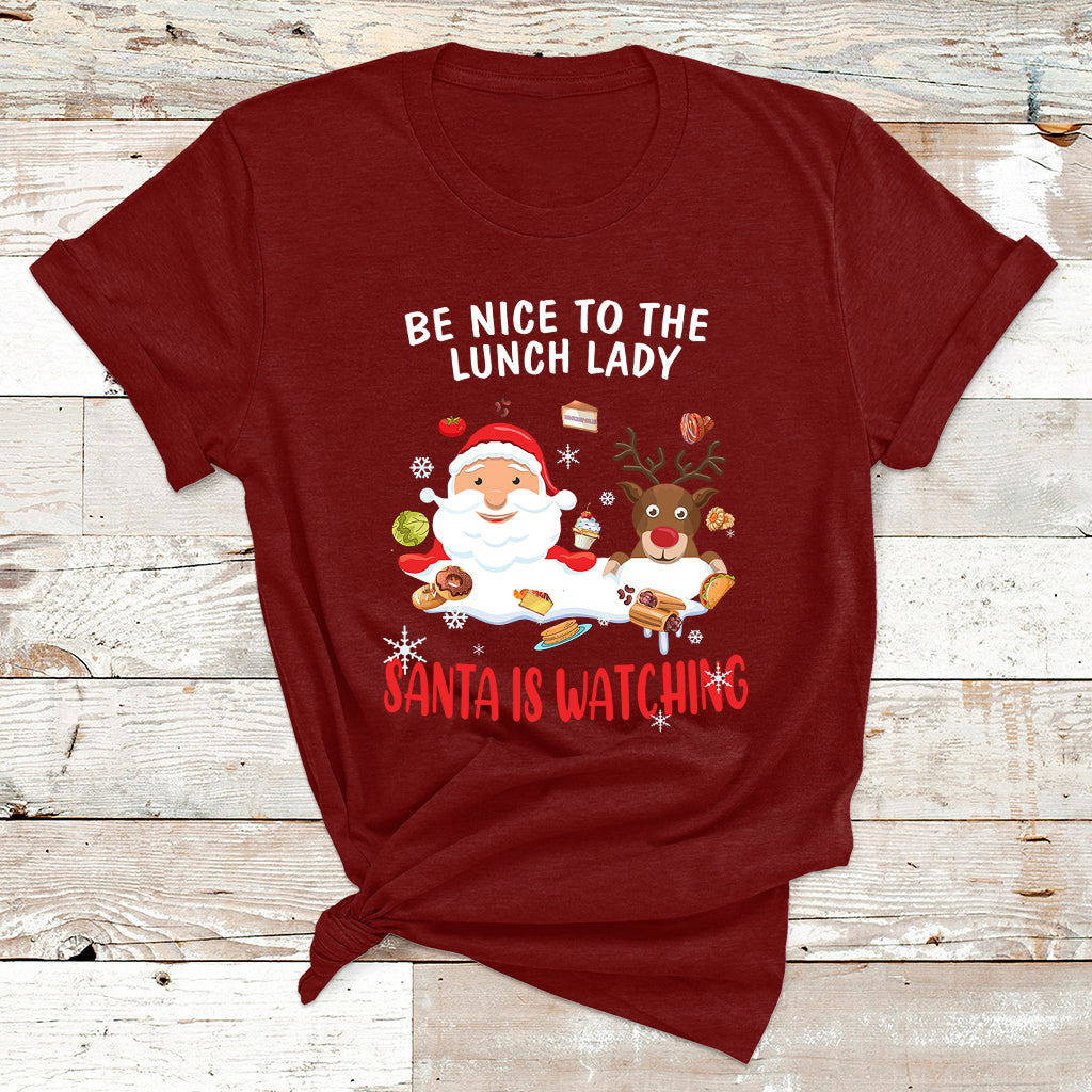 Funny Cafeteria Squad Crew Christmas School Lunch Lady Xmas T Shirt - Wonder Print Shop