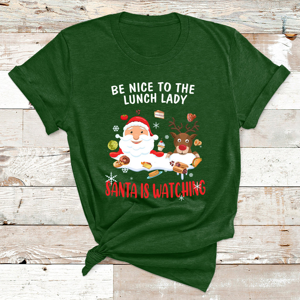 Funny Cafeteria Squad Crew Christmas School Lunch Lady Xmas T Shirt - Wonder Print Shop