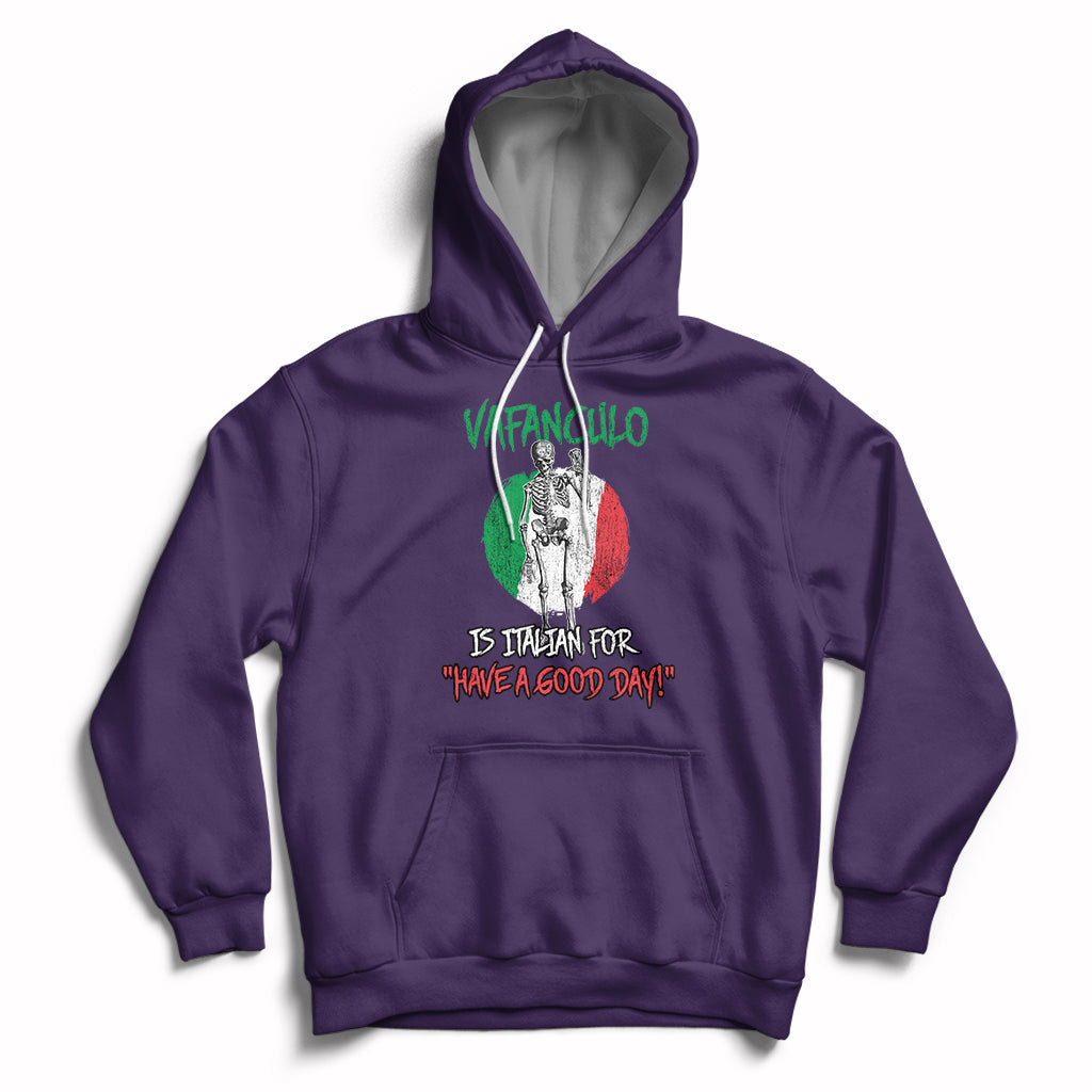 Vaffanculo Is Italian For Have A Good Day Funny Sarcastic Italian Saying Slang Italia Flag Italian Pride Hoodie - Wonder Print Shop