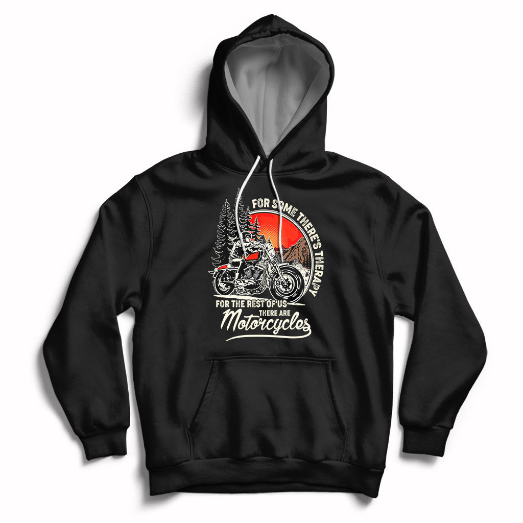 Funny Motorcycles Therapy Motorcycle Rider Biker Wind Therapy Hoodie - Wonder Print Shop