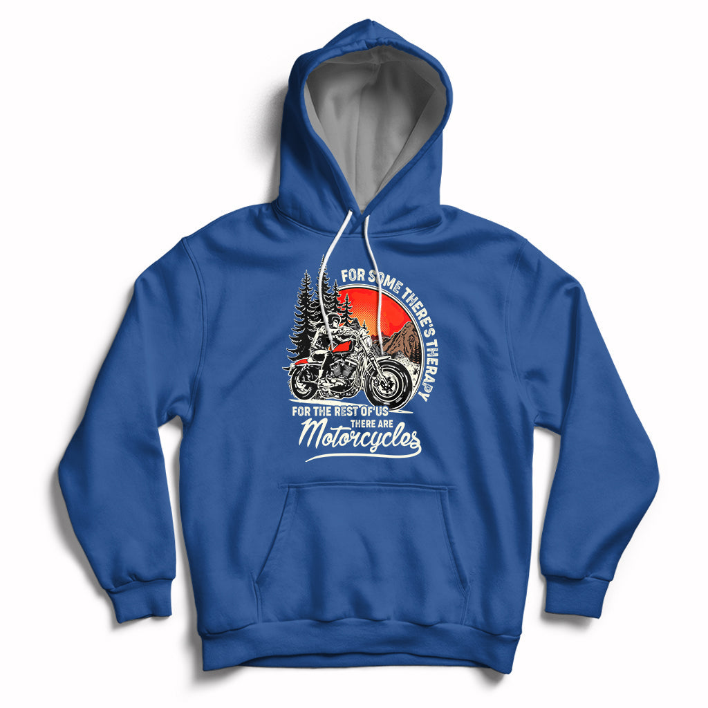 Funny Motorcycles Therapy Motorcycle Rider Biker Wind Therapy Hoodie - Wonder Print Shop