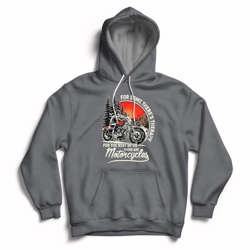 Funny Motorcycles Therapy Motorcycle Rider Biker Wind Therapy Hoodie - Wonder Print Shop