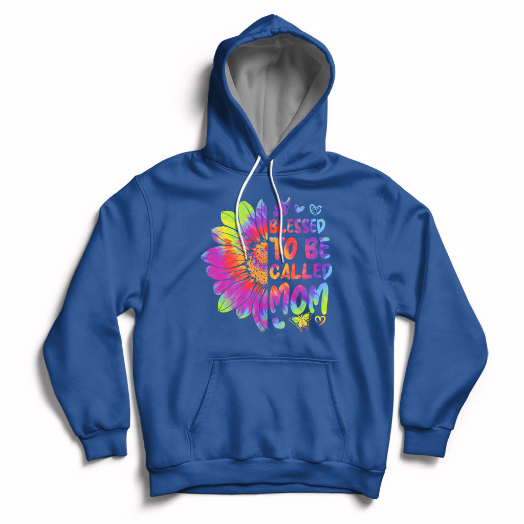 Blessed To Be Called Mom Cute Mother's Day Tie Dye Sunflower Hoodie - Wonder Print Shop