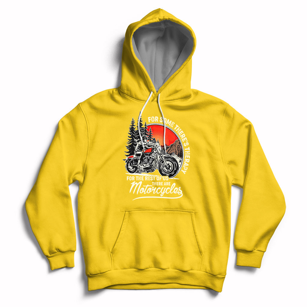 Funny Motorcycles Therapy Motorcycle Rider Biker Wind Therapy Hoodie - Wonder Print Shop